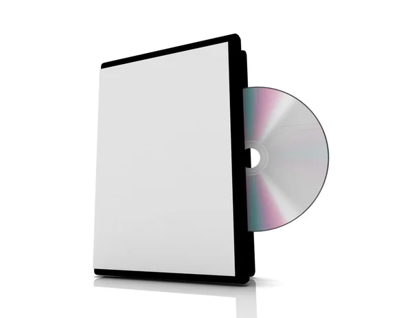 3d cd capa no fundo branco — Fotografia de Stock