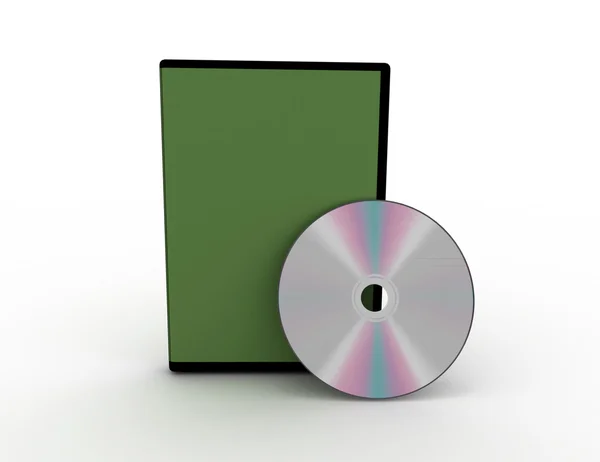 Обложка 3d CD на белом фоне — стоковое фото