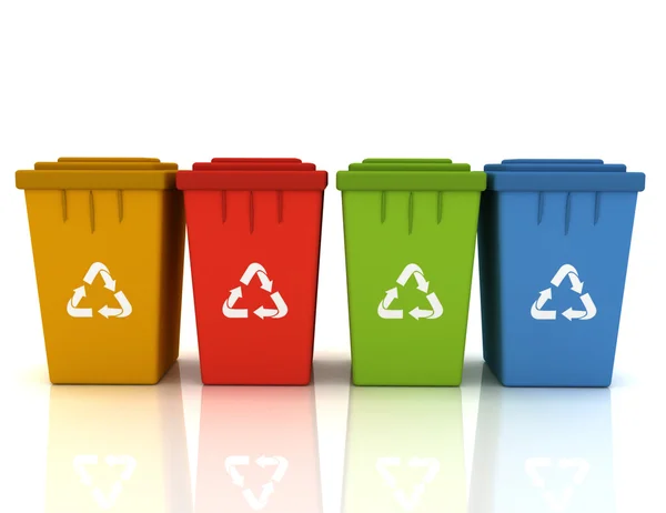 ごみ箱のリサイクル マーク — ストック写真