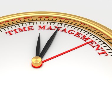 Managementl yüz için kelime zamanla saat