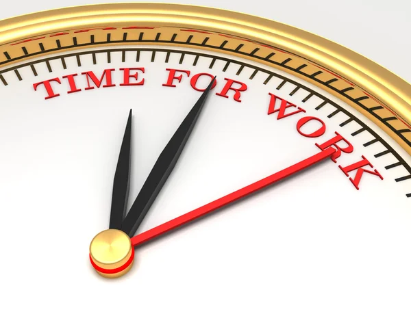 Clock with words time for work on face — Stock Photo, Image