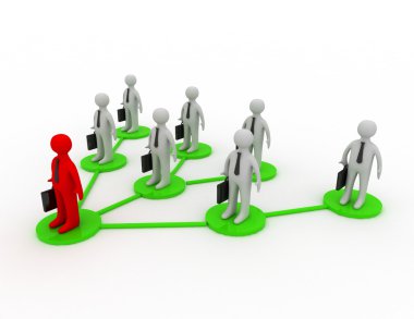 Bir iş takım lideri ile