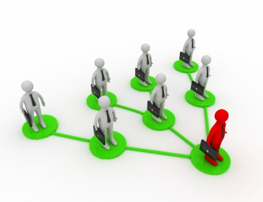 Bir iş takım lideri ile