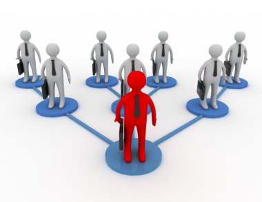 Bir iş takım lideri ile