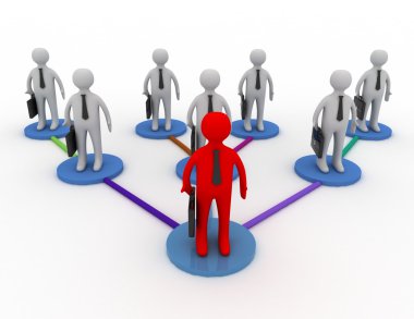 Bir iş takım lideri ile