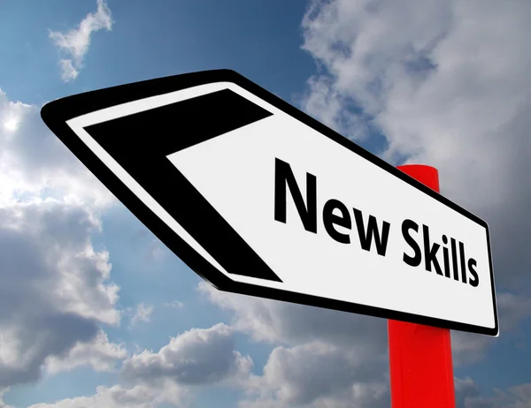 New skills road sign — Stock Photo, Image