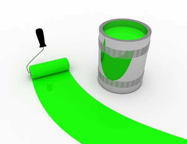 Green paint concept — Stock Photo, Image