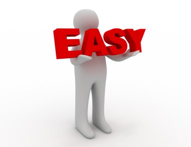 3D adam holding kelime kolay