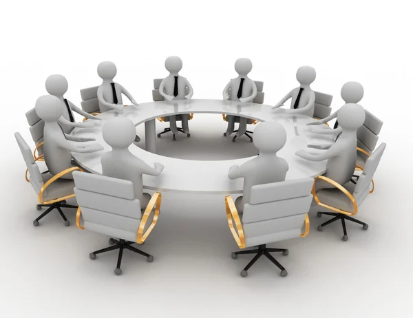 3d business meeting — Stock Photo, Image