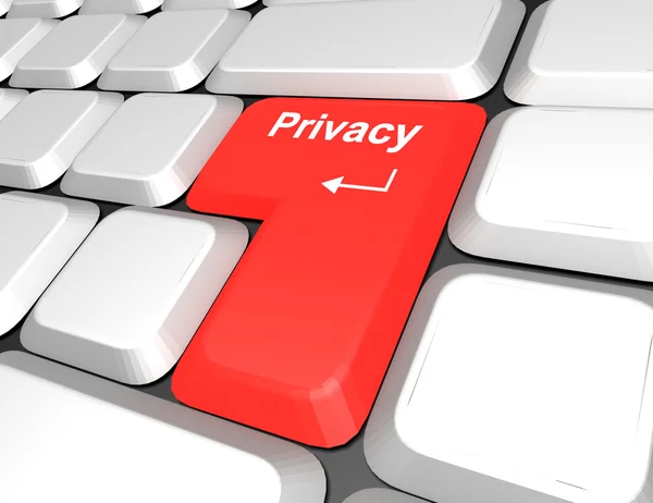 Tastiera. concetti di politica sulla privacy . — Foto Stock