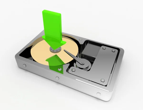 Hard disk download concept — Stock Photo, Image