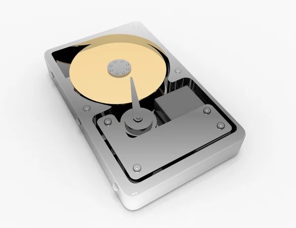 Pevný disk na bílém pozadí — Stock fotografie