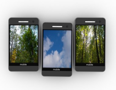 Modern cep telefonları dokunmatik ekran