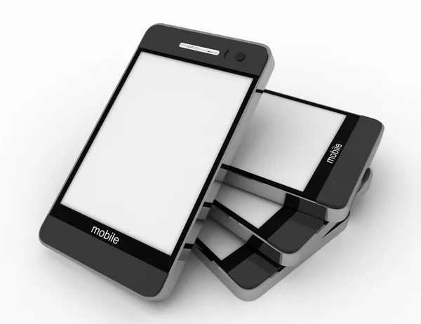 Modern mobile phones with touchscreen — Stock Photo, Image