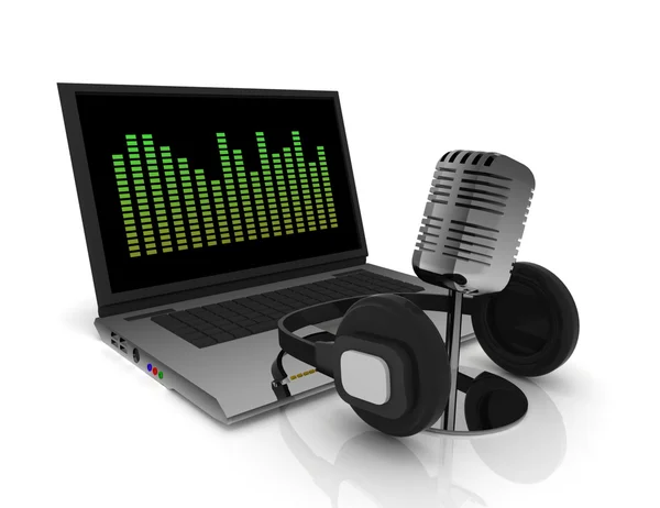 Digital ljud eller musik programvara koncept. — Stockfoto
