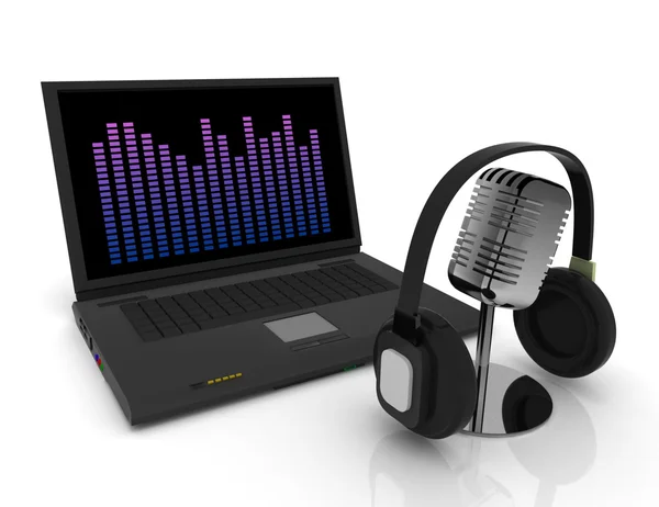 Digital ljud eller musik programvara koncept. — Stockfoto