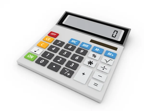 Electronic calculator isolated on white background — Stock Photo, Image