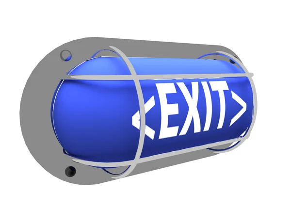Exit-Zeichen-Konzept 3d isoliert — Stockfoto