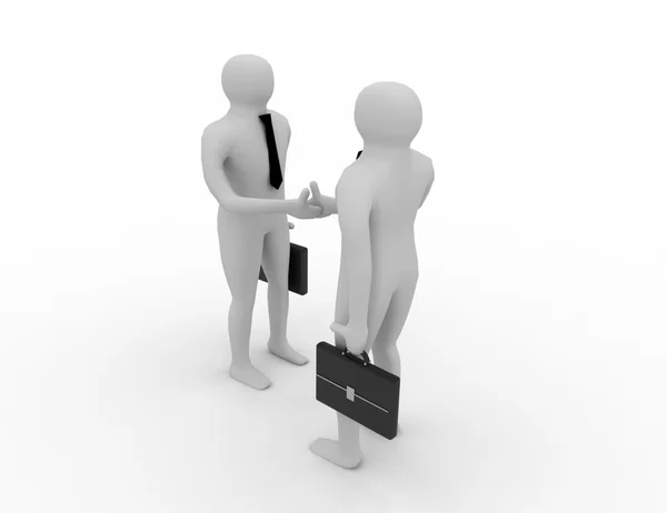 3 d の男 handshake.business コンセプト — ストック写真