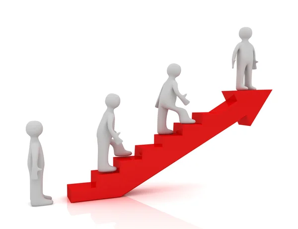 3d escada para o conceito de sucesso — Fotografia de Stock