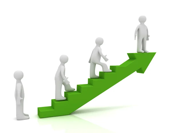 3d ladder to success concept — Stock Photo, Image