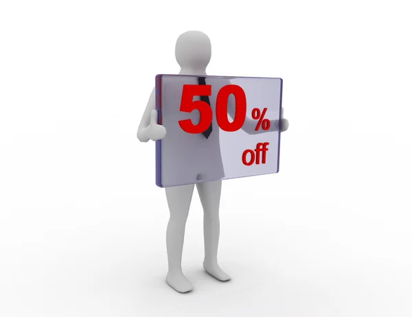 Seasonal sales 50 pecent off for shopping discount — Stock Photo, Image