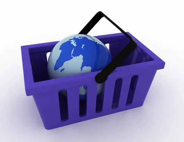 3d of World commerce, checkout icon — Stock Photo, Image