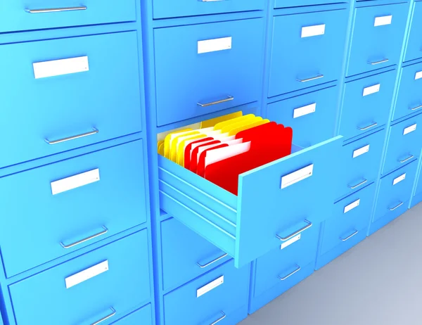 3D przechowywania plików i folderów — Zdjęcie stockowe