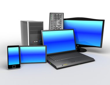 3D elektronik kavramı. elektronik satış kavramı