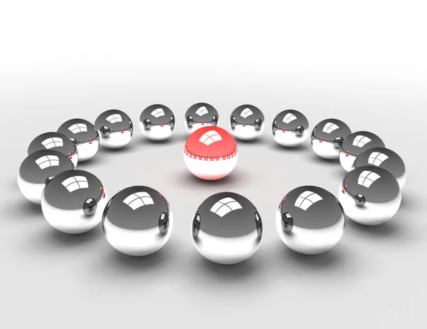3d balls. teammeeting concept — Stock Photo, Image