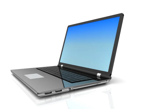 3D-geïsoleerde moderne laptop — Stockfoto