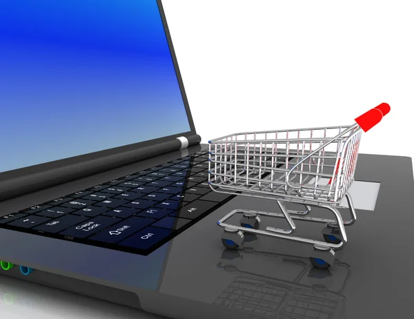 Online winkelen 3D-concept — Stockfoto