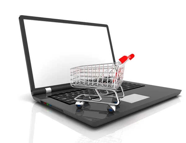 Concepto de compras en línea 3d — Foto de Stock