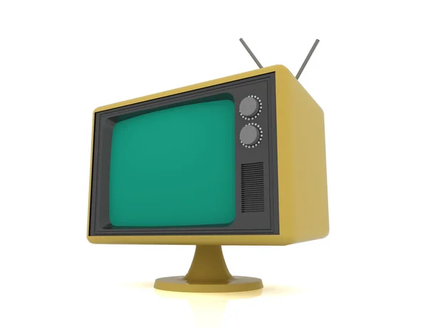 Retro vintage tv on white background. — Stock Photo, Image
