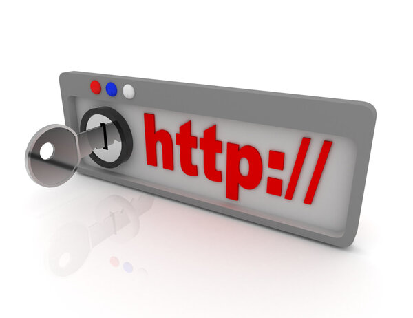 3D концепция защищенного интернет-браузера
