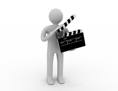 3D film clapper karakteriyle