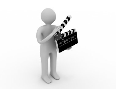 3D film clapper karakteriyle