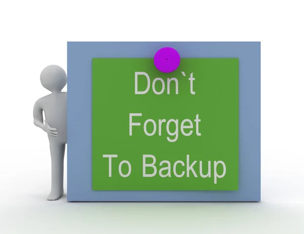 Don't Forget To Backup concept — Stock Photo, Image