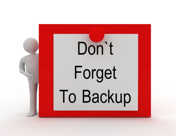 Don't Forget To Backup concept — Stock Photo, Image