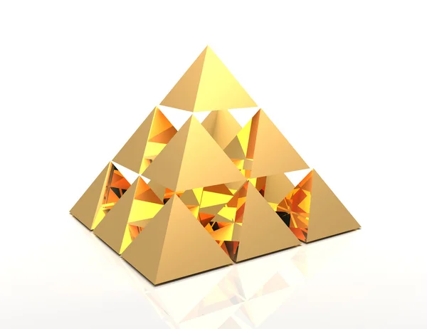 3D abstract piramide concept — Stockfoto