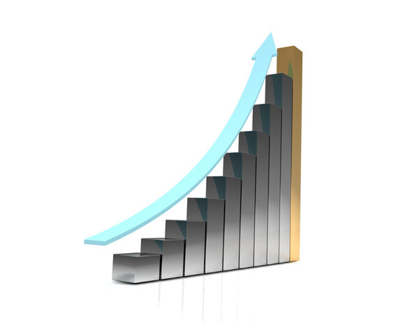 3d business graph concepg