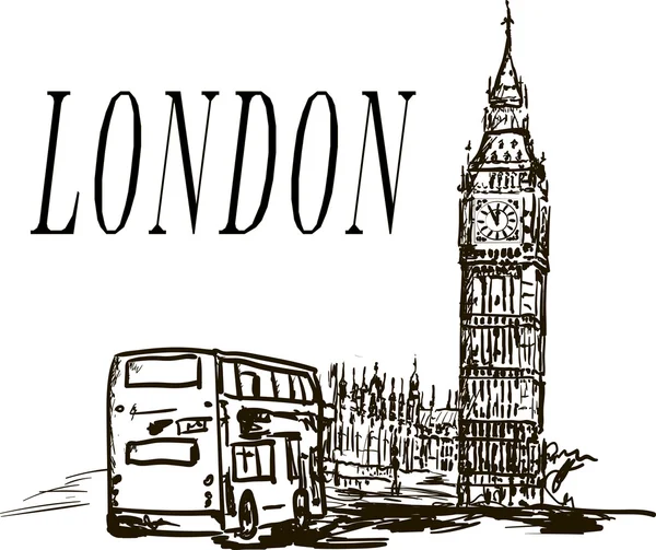 London i soliga dag — Stock vektor