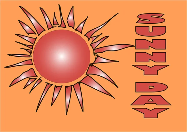 A sun every day — Stock Vector