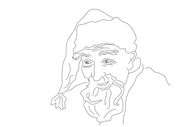 Croquis Une Personne Père Noël Claude — Image vectorielle