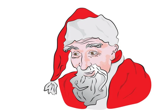 Santa Claus Con Sombrero — Vector de stock