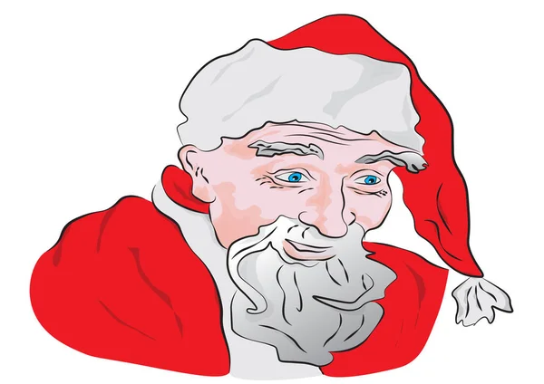 Santa Claus Con Sombrero — Vector de stock