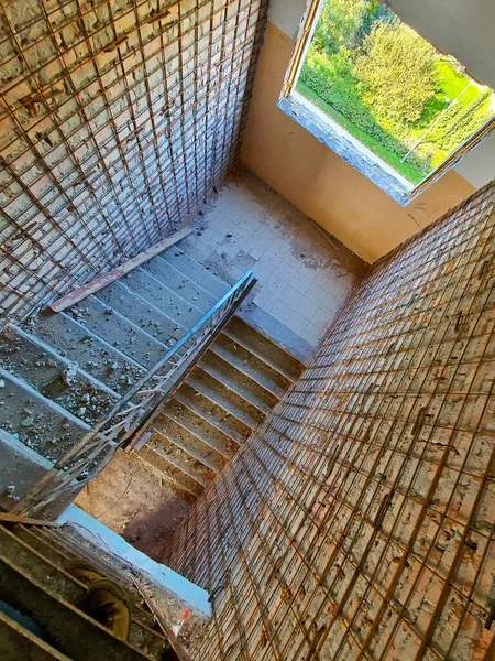 Escalier Dans Vieil Immeuble — Photo