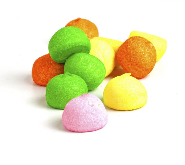 Kleurrijke Marshmallows Tafel — Stockfoto