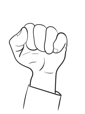 Bir el beyazın üzerinde