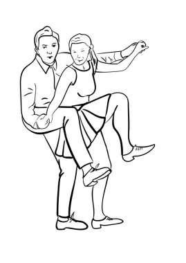  Bir adam ve bir kadın beyazın üzerinde